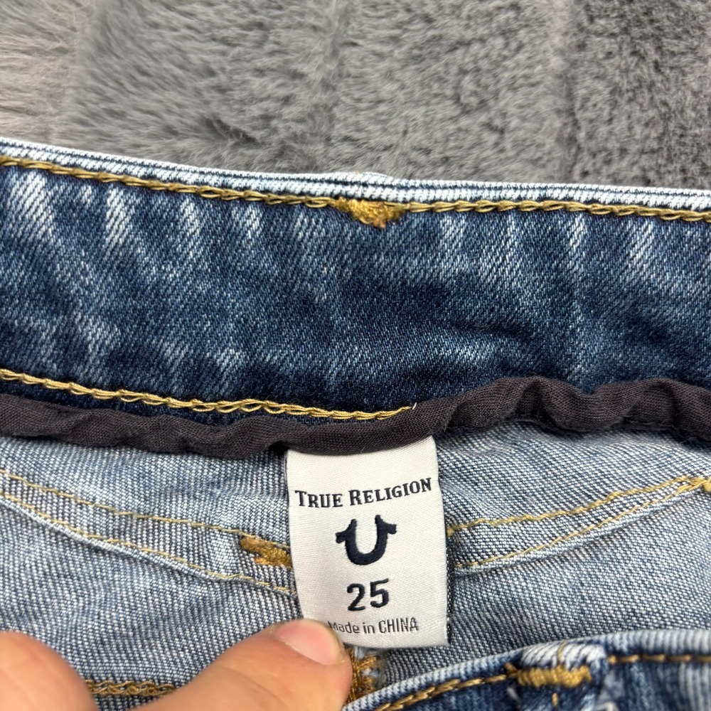 True Religion Halle Mid Rise Super Skinny Jeans Light Wash Size 25 - Picture 6 of 10